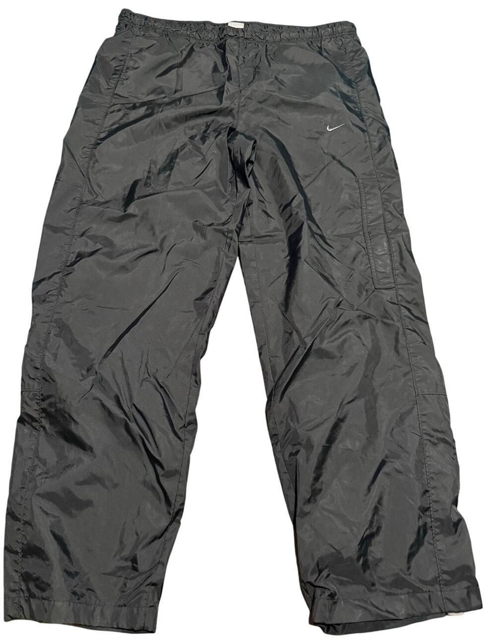 Nike Y2K Lined Windbreaker Track Pants, Athletic Zip Ankle, Men's XL